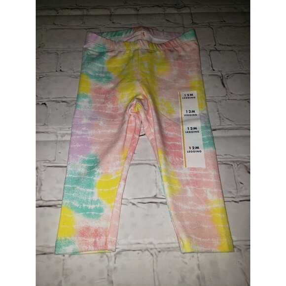 NWT Cat & Jack Baby Girls Size 12mo Multi-Color Leggings - Picture 1 of 2